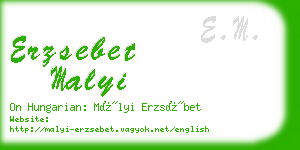 erzsebet malyi business card